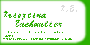 krisztina buchmuller business card